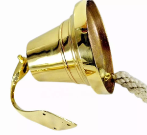 Campana de Barco de Latón Antiguo de 4 Pulgadas, Diseño Náutico Marítimo, Impresión Personalizada, Decoración de Pared Pulida para Interiores y Exteriores - Product Image 4