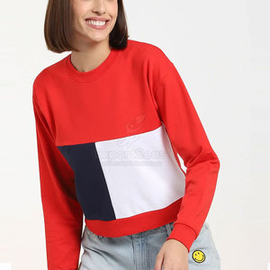 Manches longues femmes sweats surdimensionnés respirant femmes sweats coton Polyester femmes sweats - Product Image 1