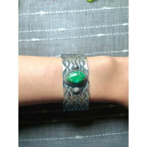 Kevin Billah Sonoran Gold Turquoise & Sterling <b>Silver</b> <b>Cuff</b> <b>Bracelet</b> Fashionable Accessory - Product Image 5