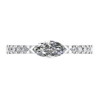 Bague de fiançailles en or massif 14 carats de luxe, bijoux fins, diamant de laboratoire fantaisie de coupe marquise, cadeau de mariage, fabricant indien