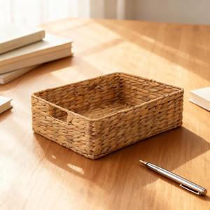 Handwoven Water Hyacinth Storage Basket Handmade Storage Basket Wholesale eco-friendly Made in Vietnam - Product Image 1