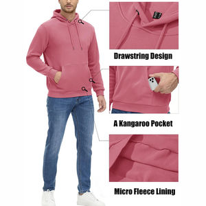Customized New Arrival Men's Pullover Hoodies 100% Cotton Fleece Casual Breathable Spring Fashionable Hoodies For Winter Wear - Product Image 3