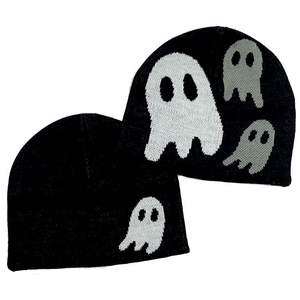 Gorro de Jacquard Unisex con logotipo personalizado, gorro cálido de punto de invierno sólido, 100% algodón, bordado multicolor, método de impresión Digital - Product Image 6