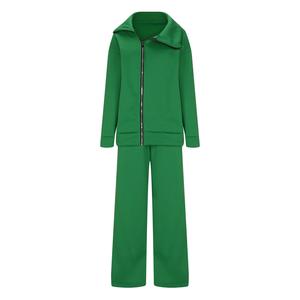 Ensemble de survêtement en coton mélangé de grande taille pour femmes, sweat à capuche et joggers, ensemble de salon pour streetwear décontracté ou voyage - Product Image 4