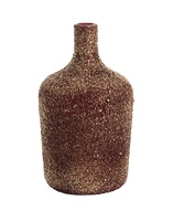 Vase en verre mosaïque bronze antique de luxe, fait main, texturé, pot à fleurs doré, centre de table moderne, décoration de mariage et de maison