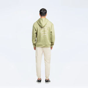 เสื้อมีฮู้ดหรูหราโอเวอร์ไซส์เสื้อมีฮู้ดพิมพ์โลโก้แบบกำหนดเองสำหรับผู้ชาย - Product Image 3