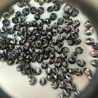 Diamants noirs de laboratoire, taille brillant ronde, fantaisie, foncés, toutes tailles, pour la fabrication de bijoux, bracelets, colliers, boucles d'oreilles