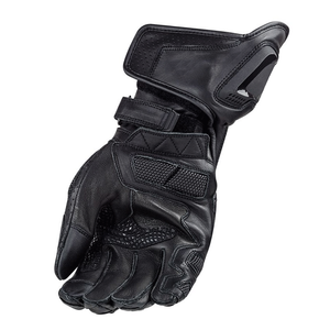 OEM Men's Full Finger Motorbike Gloves Pure Black Genuine Goat Skin Leather Waterproof Sportswear Auto Racing Breathable Printed - Product Image 3