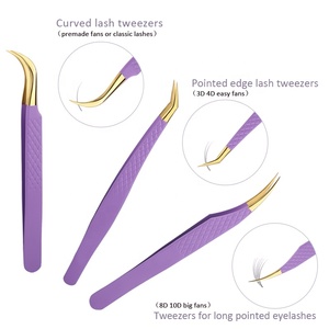 Pince à cils professionnelle, clip d'extension de cils en acier inoxydable, bande incurvée individuelle, fournitures d'extension de cils - Product Image 6
