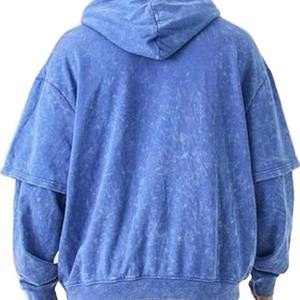 Sweat à capuche décontracté thermique de luxe pour hommes 100% coton avec impression - Product Image 4
