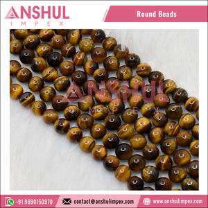 ลูกปัดหินไทเกอร์อายธรรมชาติเกรด AAA คุณภาพสูง ขัดเงาเรียบ ขนาด 12 มม. สำหรับทำเครื่องประดับ - Product Image 2