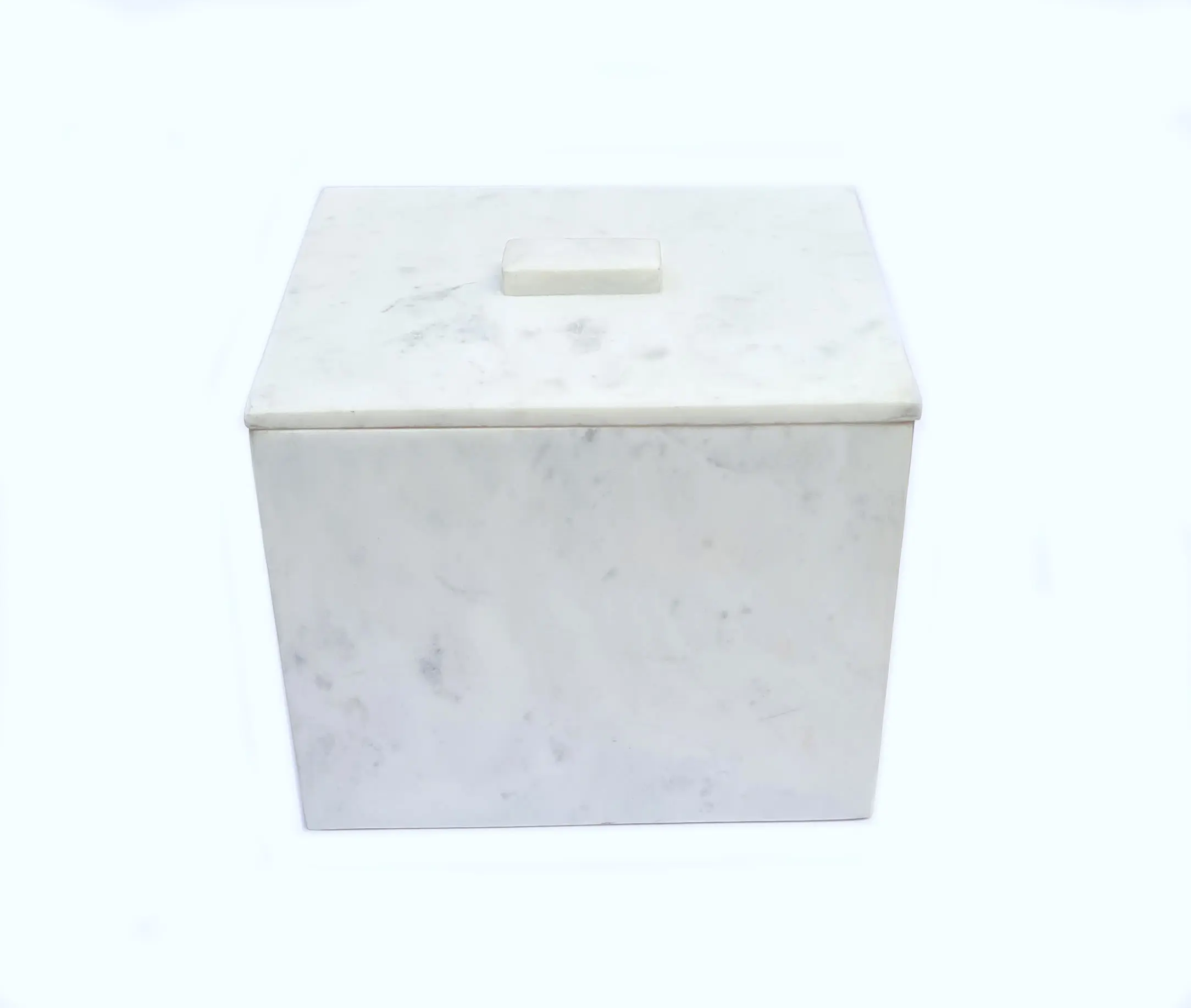 सफेद संगमरमर ऊतक बॉक्स ढक्कन के साथ सफेद संगमरमर के ऊतक बॉक्स