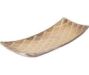 Bandeja de madera de acacia Premium en color tostado claro con forma cuadrada elegante y grano natural Ideal para decoración y entretenimiento del hogar - Product Image 4