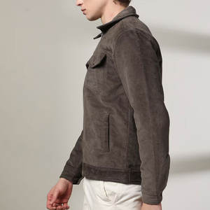 Fashion <b>Men's</b> Genuine Leather <b>Jackets</b> Autumn <b>Suede</b> Solid Color <b>Men's</b> <b>Jacket</b> Popular Simple Casual Leather <b>Men's</b> <b>Jacket</b> - Product Image 3