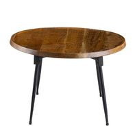 Design royal fait à la main en bois de manguier naturel Table de canapé ronde Table basse Meubles de salon pour la maison