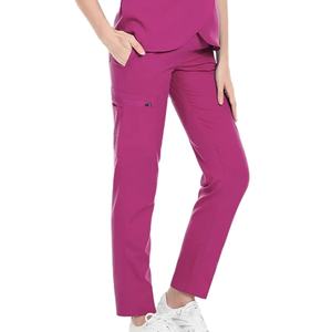 Ensemble de blouses d'infirmière extensibles personnalisées élégantes, uniformes médicaux de soins infirmiers à la mode, ensemble de blouses unisexe en spandex/polyester pour l'hôpital - Product Image 4
