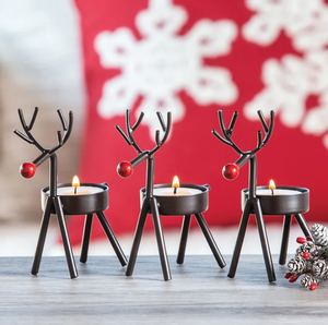Magnifiquement fabriqué à la main en fer forgé cerf bougeoir en gros cadeau de Noël bougies fête de mariage décor à la maison ornement de Noël - Product Image 5