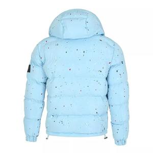 Venta al por mayor de alta calidad de la moda de la calle transpirable de manga larga con capucha chaquetas de los hombres con cremallera hip hop peso ligero chaqueta puffer - Product Image 2