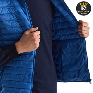 Gilet en duvet hydrofuge pour hommes, impression de logo personnalisé, produit le plus vendu du service OEM, gilet matelassé pour l'extérieur - Product Image 4