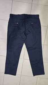 Pantalon long décontracté en sergé pour hommes, taille moyenne, braguette à fermeture éclair, style vêtement teint droit - Product Image 2