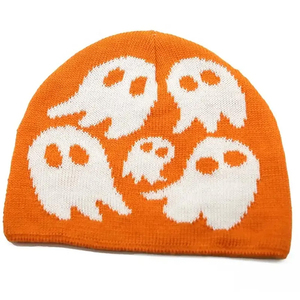 Chapeau à rayures OEM Casquette de sports d'hiver unisexe de haute qualité Bonnet chaud en tricot de ski Bonnet à manchette doublé jacquard acrylique Bonnet à toque - Product Image 1