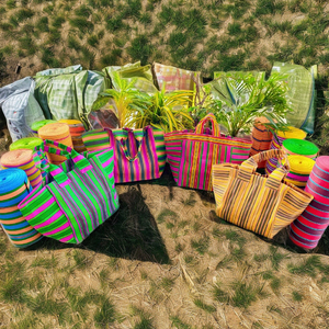 ถุงช้อปปิ้งไนลอนรีไซเคิลแบบยั่งยืนจากอินเดีย ผลิตจากพลาสติก PP รีไซเคิล จำหน่ายจำนวนมาก ถุงใส่ของ ถุงซักผ้า ผลิตในอินเดีย - Product Image 3