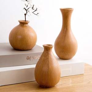Vase de sol en bois fait main élégant au design haut de gamme, idéal pour fleurs fraîches, parfait pour la décoration intérieure moderne et les espaces urbains tendance - Product Image 6
