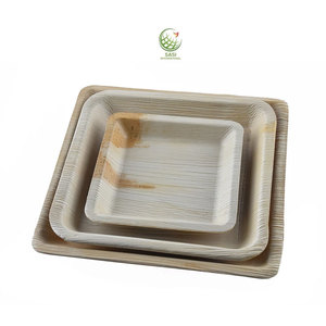 Exportador indio de vajilla desechable de hoja de palma natural, platos cuadrados de hoja de palma biodegradables - Product Image 1