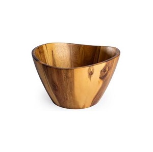 Bol à nouilles en bois, bols de cuisson en bois d'acacia écologique avec fourchette cuillère vaisselle pour produit Offre Spéciale - Product Image 5