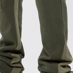 Pantalones personalizados para hombre, ropa de calle lavada, pantalones de chándal de lana, ropa de calle acampanada para exteriores, pantalones de chándal acampanados con estampado DTG para hombre - Product Image 6