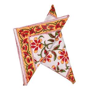 BLOCS d'INDE Bloc de Main Imprimé Serviette de Table en Coton Couleur 1 Serviettes et Accessoires - Product Image 6