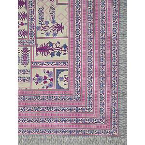 Purple Floral 100% Cotton 240 TC <b>King</b> <b>Size</b> Bedsheet Set with 2 Pillow Covers 3-Piece Comforter for Home (ADB1490) - Product Image 5