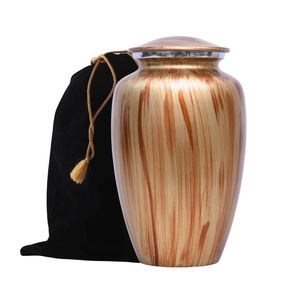 Urne pour adultes en aluminium faite à la main par un fabricant fiable avec un look de design unique, parfaite pour la famille à la recherche de stockage de cendres et de mémorial - Product Image 5