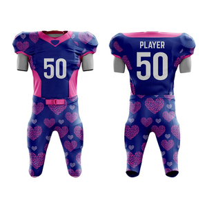 Uniforme de entrenamiento de fútbol americano de poliéster 100% transpirable corto sublimación impreso verano tamaño 5XL para deportes - Product Image 4