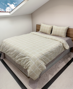 ชุดเครื่องนอนลายดอกไม้เรขาคณิตชุดปลอกผ้านวมสำหรับผ้าฝ้ายและผ้าฝ้ายผสมเกสรชุด4ชิ้น - Product Image 4