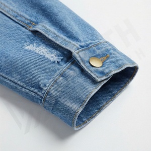 Veste en jean pour femme, manches longues, classique, délavée, style camionneur, prix raisonnable, vêtement élégant et de haute qualité - Product Image 6