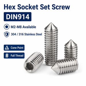 Custom Grub Tornillos <strong>Screw</strong> M2 M3 M4 M5 M8 Black Allen Hexagon Socket Alloy Iron Carbon Inoxidable Stainless Steel Set <strong>Screws</strong> - Product Image 1