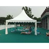 Tenda Pesta Gazebo Pagoda Rangka Aluminium Outdoor Kanopi PVC Tahan Air 3x3 5x5 6x6m Pernikahan Pameran Dagang Acara Taman