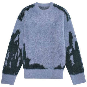 Suéter cálido de punto esponjoso de Mohair para hombre, diseño personalizado y colores, suéter de Mohair negro de algodón/nailon, suéteres para hombre - Product Image 6
