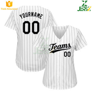 Maillot de baseball unisexe de haute qualité à col en V et manches courtes pour adulte, respirant, à séchage rapide, imprimé, vêtements de sport, nom personnalisé cousu - Product Image 5