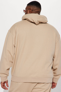 Sudadera con capucha transpirable de algodón grueso liso en blanco personalizada al por mayor de alta calidad - Product Image 6