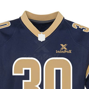 Maillot de football américain imprimé respirant en maille/polyester grande taille fabriqué au Pakistan pour hommes adultes, personnalisable avec le nom de l'équipe - Product Image 6