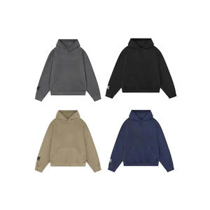 Venta al por mayor de calidad superior sudaderas con capucha unisex 450 GSM peso pesado 100% algodón diseño personalizable con forro para correr ejercicio - Product Image 6