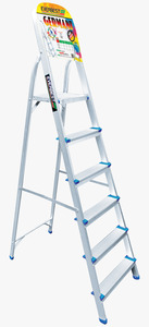 Escalera plegable de aluminio ligera con plataforma antideslizante ancha para seguridad - Product Image 5
