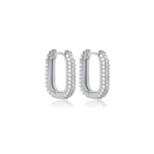 Pendientes de aro ovalados hechos a mano, venta al por mayor, joyería de plata 925, joyería fina diaria, pendiente delicado para mujer - Product Image 6