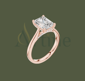 Eco Nector joyas 10K oro Baguette diamante moda anillo para fiesta desgaste - Product Image 1