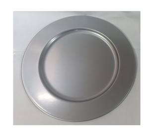 Nueva Placa de cargador elegante de Venta caliente, bandeja de forma redonda de acero inoxidable, plato de cena, platos de carga de boda a la venta - Product Image 2