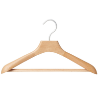 Cintre en bois massif naturel de haute qualité, antidérapant, durable, moderne et multifonctionnel pour magasin de vêtements, armoire, hôtel