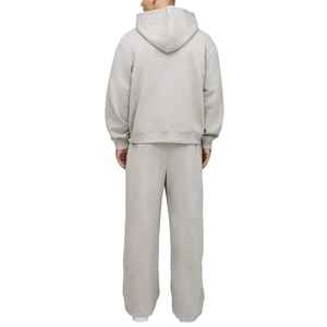 Conjunto de 2 Piezas de Sudadera con Capucha y Pantalones Deportivos Holgados de Estilo Urbano, Unisex, Gruesos, Casuales - Product Image 2