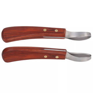Cuchillo para pezuñas de la mejor calidad, cuchillo para recortar pezuñas de doble filo con mango de madera, cuchillos para pezuñas de animales para recortar caballos - Product Image 4